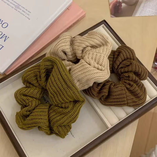 Vintage Knitting Large Intestine Scrunchie Women Scrunchy Elastic Band Hair Ties and Ribbons Darling Hair Women Accessorie XPJ03